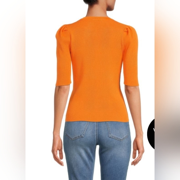 Nanette Lepore Jewelneck Ribbed Sweater Top Size L - Picture 14 of 14